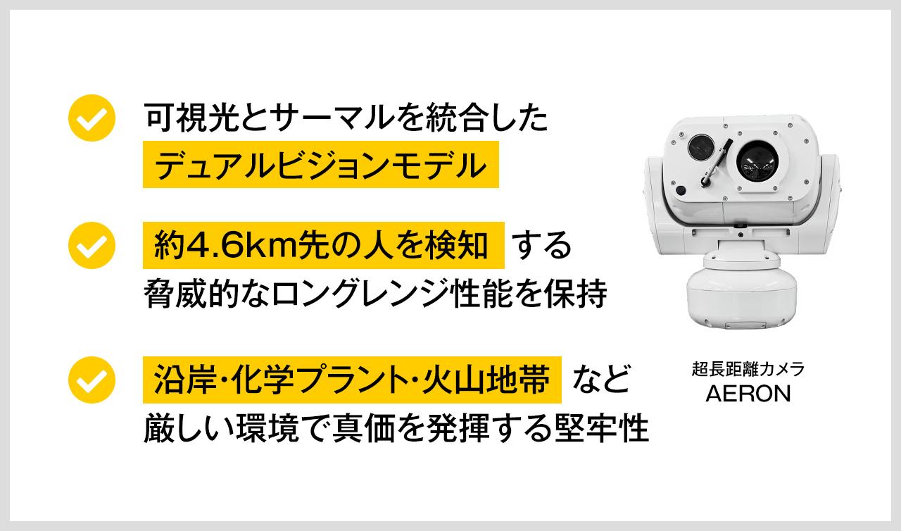 Aeron 超長距離PTZカメラ