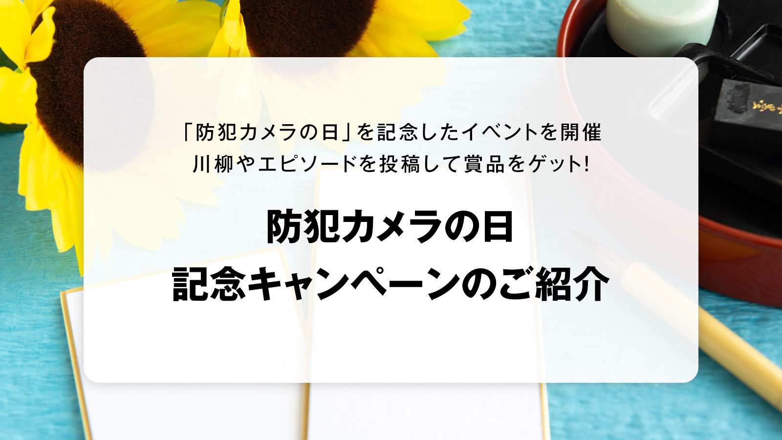 防犯カメラの日記念キャンペーンを開催