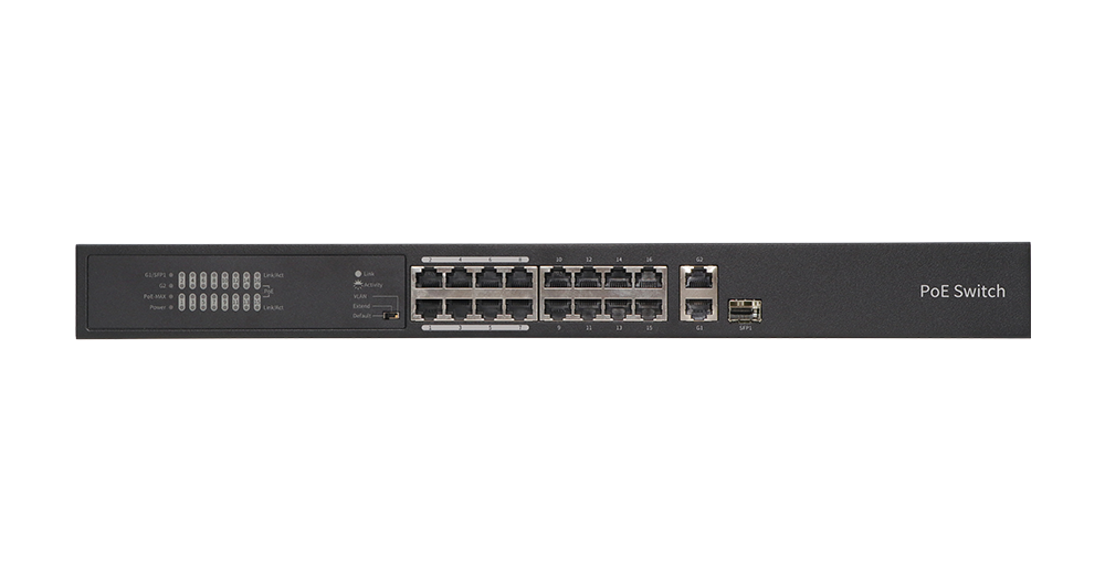 【開封済・未使用】GeoVision GV-POE1601 16ポート ハブ GeoVision | GV-POE1601-V2 台湾製 10/100M PoE+対応16ポート